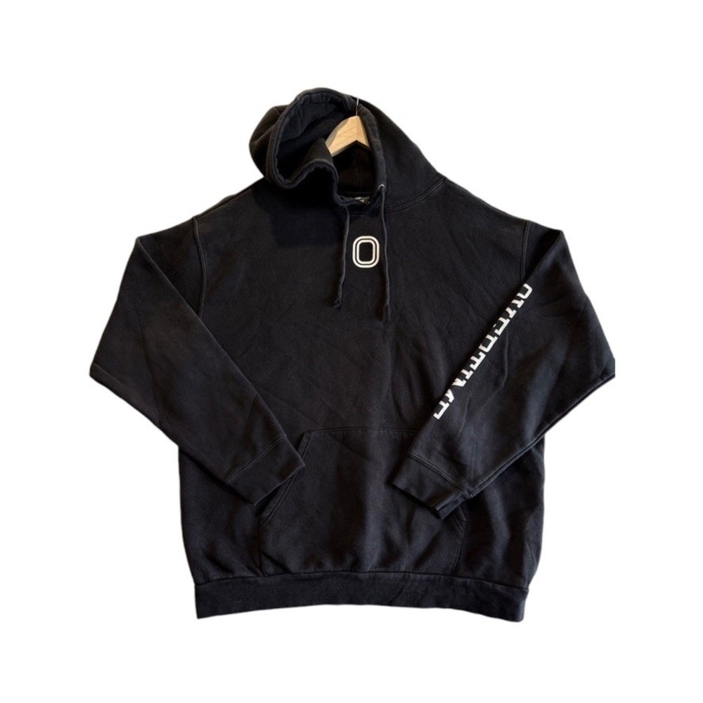 Overtime Hoodie Men XL Black Logo Graphic Pullover Streetwear S1100